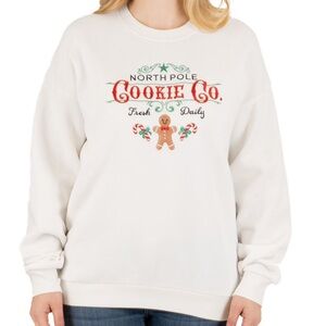 NWT STATE OF MIND North Pole Cookie Co. Gingerbread Sweatshirt Size Small